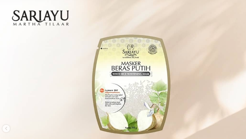 Sariayu White Rice Whitening Mask